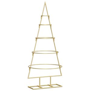 vidaXL Metalen kerstboom met standaard Goud 90 cm Poedergecoat staal