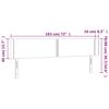 vidaXL Hoofdbord met randen 183x16x78/88 cm kunstleer cappuccinokleur