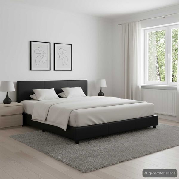 vidaXL Bedframe kunstleer zwart 120x200 cm