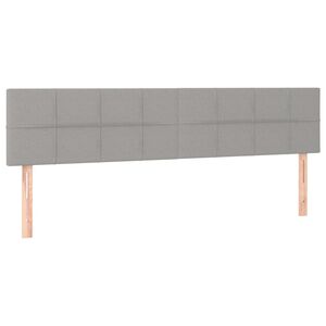 vidaXL Hoofdborden 160x5x78/88 cm stof lichtgrijs