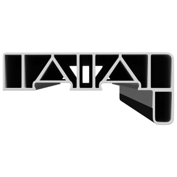 vidaXL Raamsokkel Anthraciet met Houtnerf 60 x 15 x 4,5 cm PVC