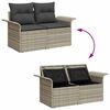 vidaXL Tuin Sofa Set met kussen met opslag 7 pcs Lichtgrijs Poly riet
