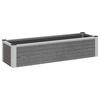 vidaXL Verhoogde plantenbak Grijs 100 x 30 x 22 cm WPC en Aluminium