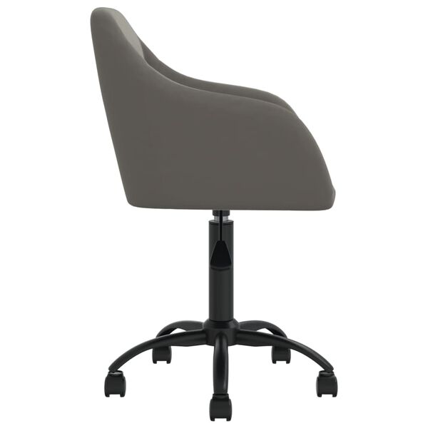 vidaXL Eetkamerstoelen draaibaar 4 st fluweel donkergrijs