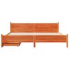 vidaXL Bedframe zonder matras massief grenenhout wasbruin 180x200 cm