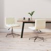 vidaXL Eetkamerstoelen draaibaar 2 st fluweel cr&egrave;mekleurig