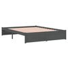 vidaXL Bedframe massief hout grijs 135x190 cm