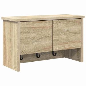 vidaXL Wandgemonteerde kapstok Muurmontage Sonoma Eiken Bewerkt hout