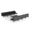vidaXL 9-delige Loungeset met kussens poly rattan donkergrijs