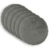 vidaXL Kussensloop 6 st HEERLEN Donkergrijs Dia. 30 cm Flanel