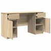 vidaXL Bureau met lade Sonoma eiken 140 x 49 x 76 cm Bewerkt hout