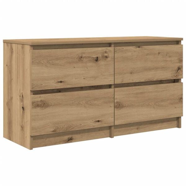 vidaXL Tv-meubel 100x35x54 cm bewerkt hout artisanaal eikenkleurig