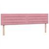 vidaXL Boxspring met matras fluweel roze 180x210 cm
