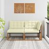 vidaXL Midden en Hoek Sofa 2 Stuk Naturel Massief Acaciahout