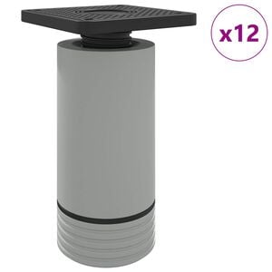 vidaXL Meubelpoten Verstelbaar 12 st Wit 64 x 64 x 100 mm PP