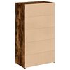 vidaXL Hoge kast 70x41x124 cm bewerkt hout gerookt eikenkleurig