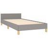 vidaXL Bedframe zonder matras 80x200 cm stof lichtgrijs