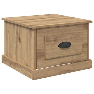 vidaXL Salontafel Artisan Eiken 50 x 50 x 35 cm Bewerkt hout