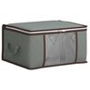 vidaXL Opbergdoos met Transparante Zijraam Grijs 43 x 34 x 23 cm