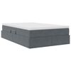 vidaXL Opbergbed met matras Donkergrijs 120 x 190 cm Fluweel