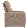 vidaXL Massagestoel microvezelstof taupe