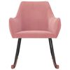 vidaXL Schommelstoel fluweel roze