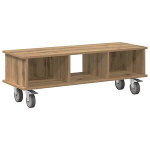 vidaXL TV-standaard Artisan Eiken 100 x 35 x 35 cm Bewerkt hout