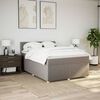vidaXL Boxspring met matras stof taupe 160x200 cm