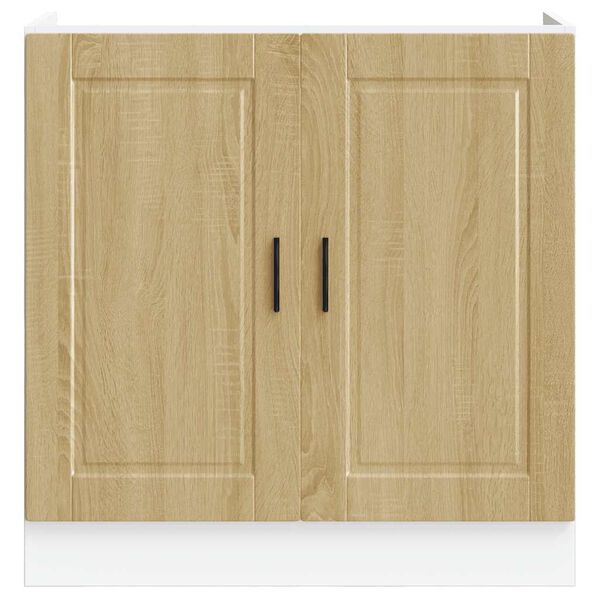 vidaXL Spoelbakonderkast Porto 80x46x81,5 cm bewerkt hout sonoma eiken