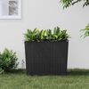 vidaXL Plantenbak met uitneembare bak rattan-look 12/44 L PP antraciet