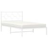 vidaXL Bedframe met hoofdbord metaal wit 107x203 cm
