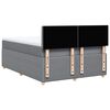 vidaXL Boxspring met matras stof lichtgrijs 140x200 cm