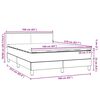 vidaXL Boxspring met matras fluweel zwart 160x210 cm