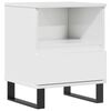 vidaXL Nachtkastje 40x35x50 cm bewerkt hout hoogglans wit