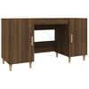 vidaXL Bureau 140x50x75 cm bewerkt hout bruin eikenkleur