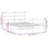 vidaXL Bedframe met hoofd- en voeteneinde&nbsp;metaal zwart 140x200 cm