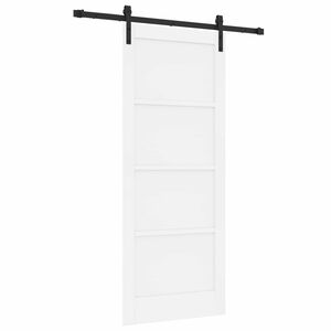 vidaXL Schuifdeur Wit 83 x 202 cm Massief grenenhout