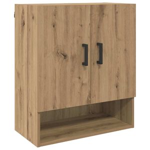 vidaXL Wandkast 60 x 31 x 70 cm Bewerkt hout artisanaal eikenkleurig