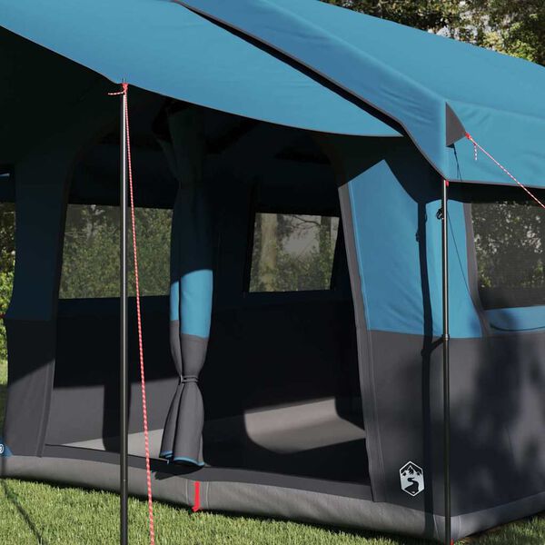 vidaXL Familietent voor 4 Personen Blauw en Grijs 324 x 255 x 230 cm