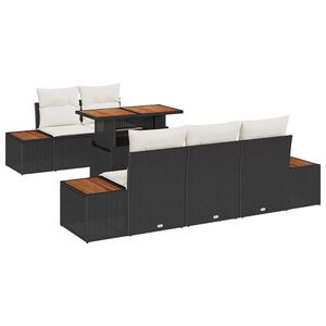 vidaXL Tuinbankenset 6 st Zwart en Beige