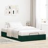 vidaXL Bedframe zonder matras 120x190 cm fluweel donkergroen