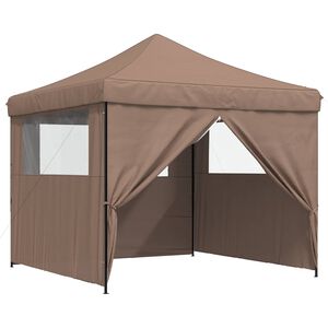 vidaXL Partytent 292 x 292 x 315 cm Bruin Oxford Stof