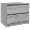 vidaXL Nachtkastje 50x39x43,5 cm bewerkt hout grijs sonoma eikenkleur