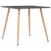 vidaXL Eettafel 80,5x80,5x73 cm MDF grijs en eikenkleurig