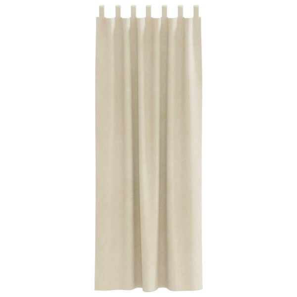 vidaXL Verduisterende gordijnen 2 pcs Cr&egrave;me 140 x 225 cm Fluweel