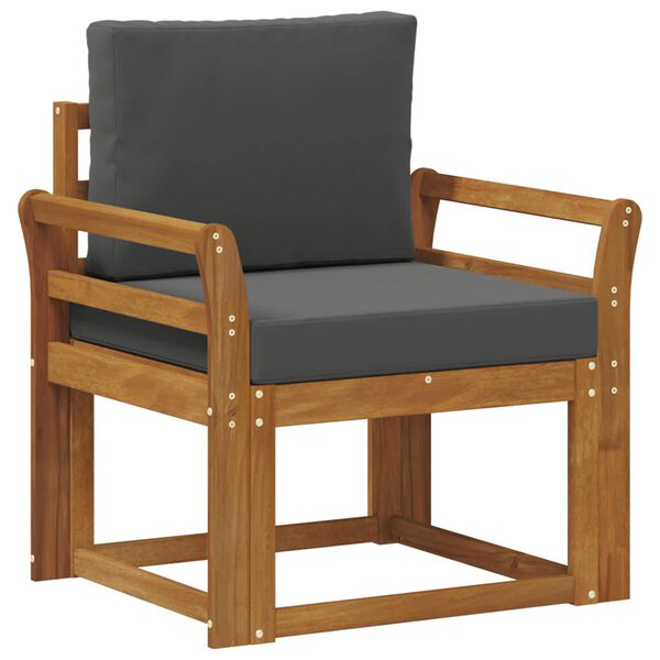 vidaXL Tuinbank Massief Acaciahout en Polyester Naturel