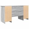 vidaXL Bureau met lade Grijs sonoma 140 x 49 x 76 cm Bewerkt hout