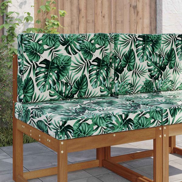 vidaXL Buiten bankkussen 2 pcs Bladpatroon Polyester