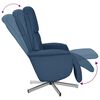 vidaXL Fauteuil verstelbaar met voetensteun stof blauw