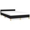 vidaXL Bedframe zonder matras 120x200 cm stof zwart